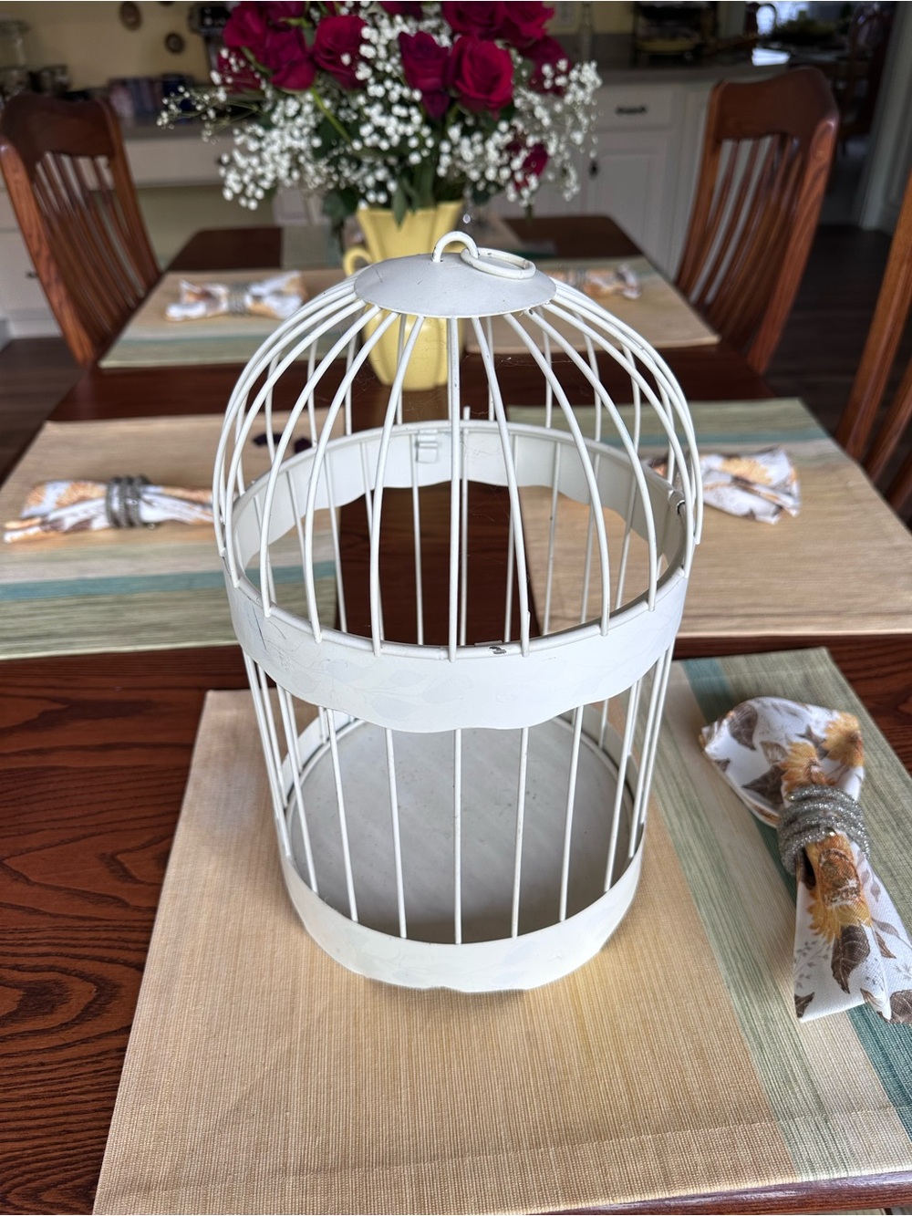 Harry Potter Hedwig cage - white color. Metal wire cage.
